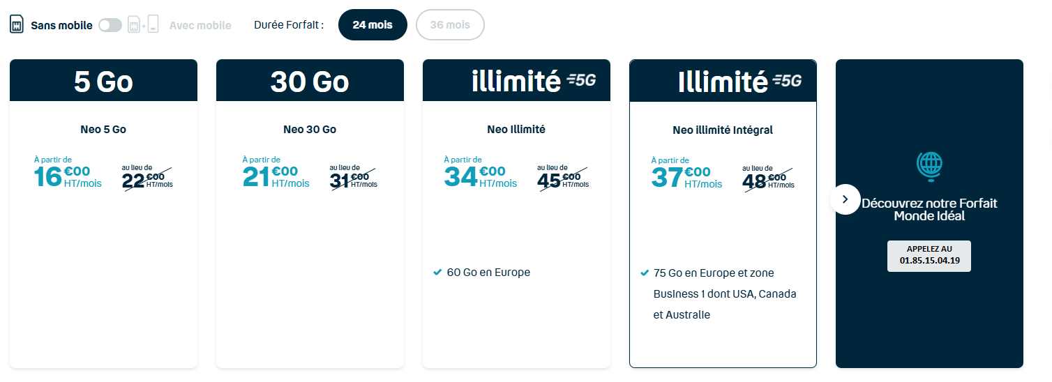 Forfaits mobiles 24M